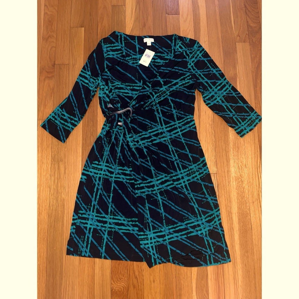 A Pea in the Pod Faux Wrap Maternity Dress NWT